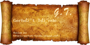 Gerhát Tünde névjegykártya